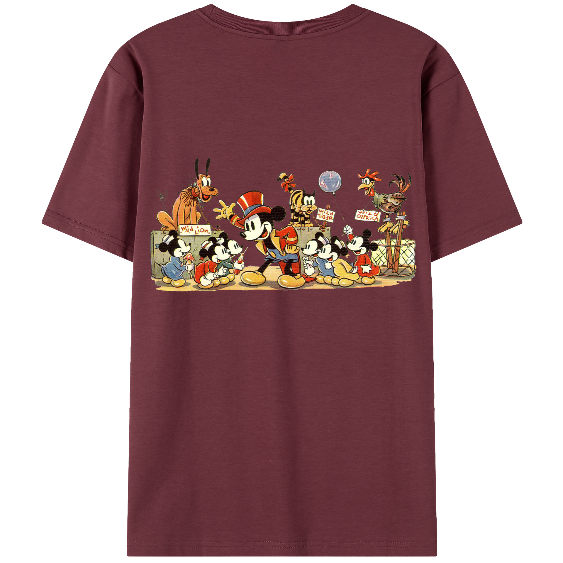 （画像用） ミッキーマウス Mickey Mouse 綿100％半袖Tシャツ（背面プリント）